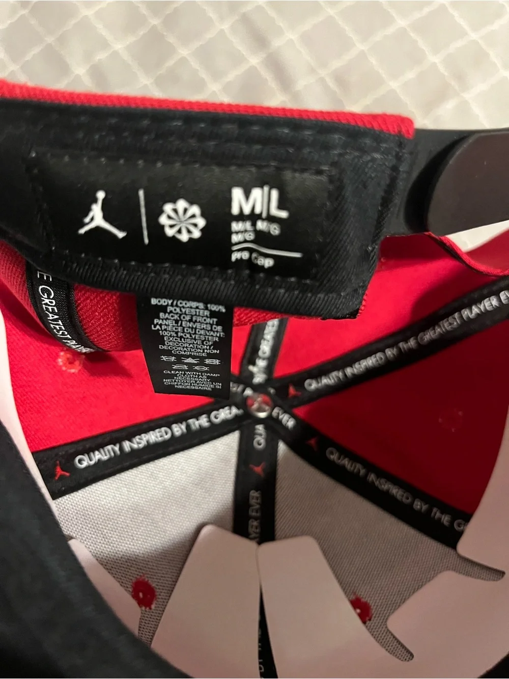 Jordan Red Cap with Black Jumpman Embroidery